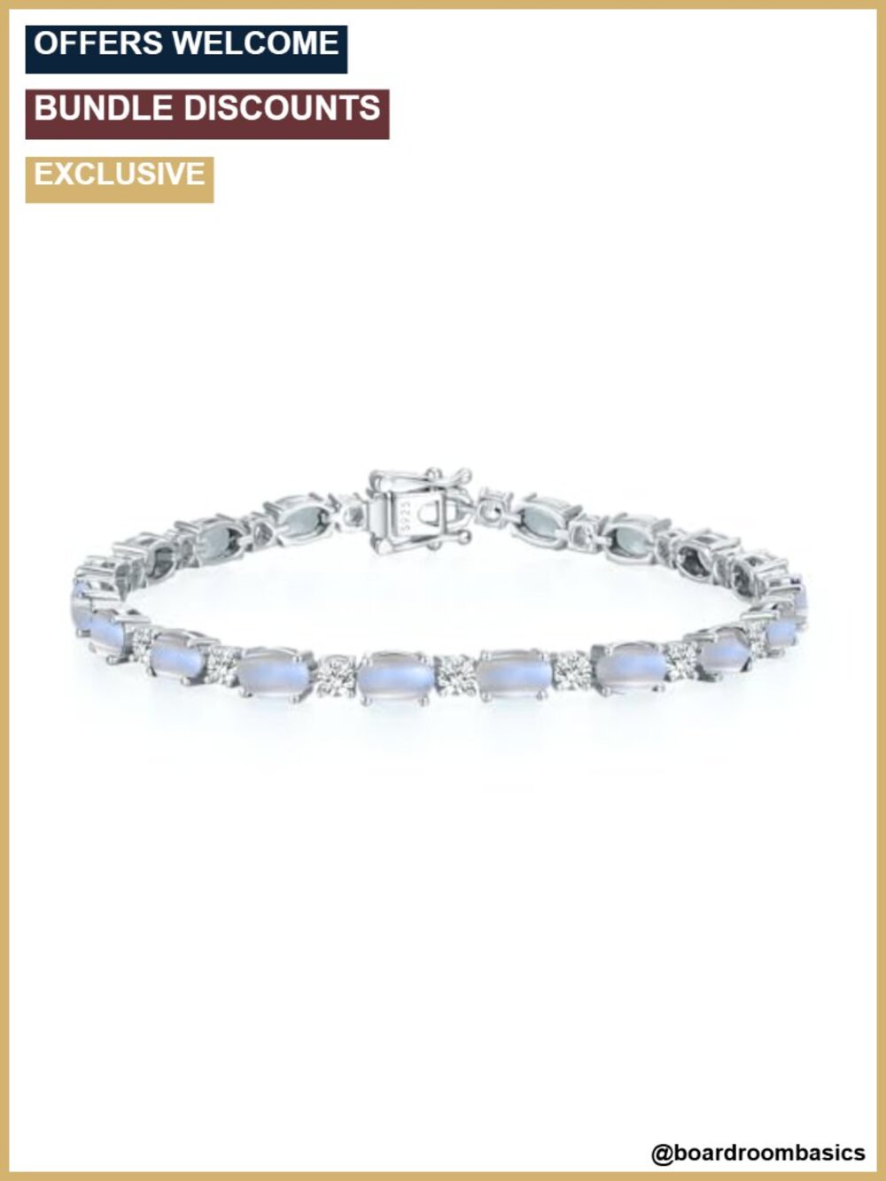 Sterling Silver Tennis Bracelet with Garnet Gemstone 7 Inch